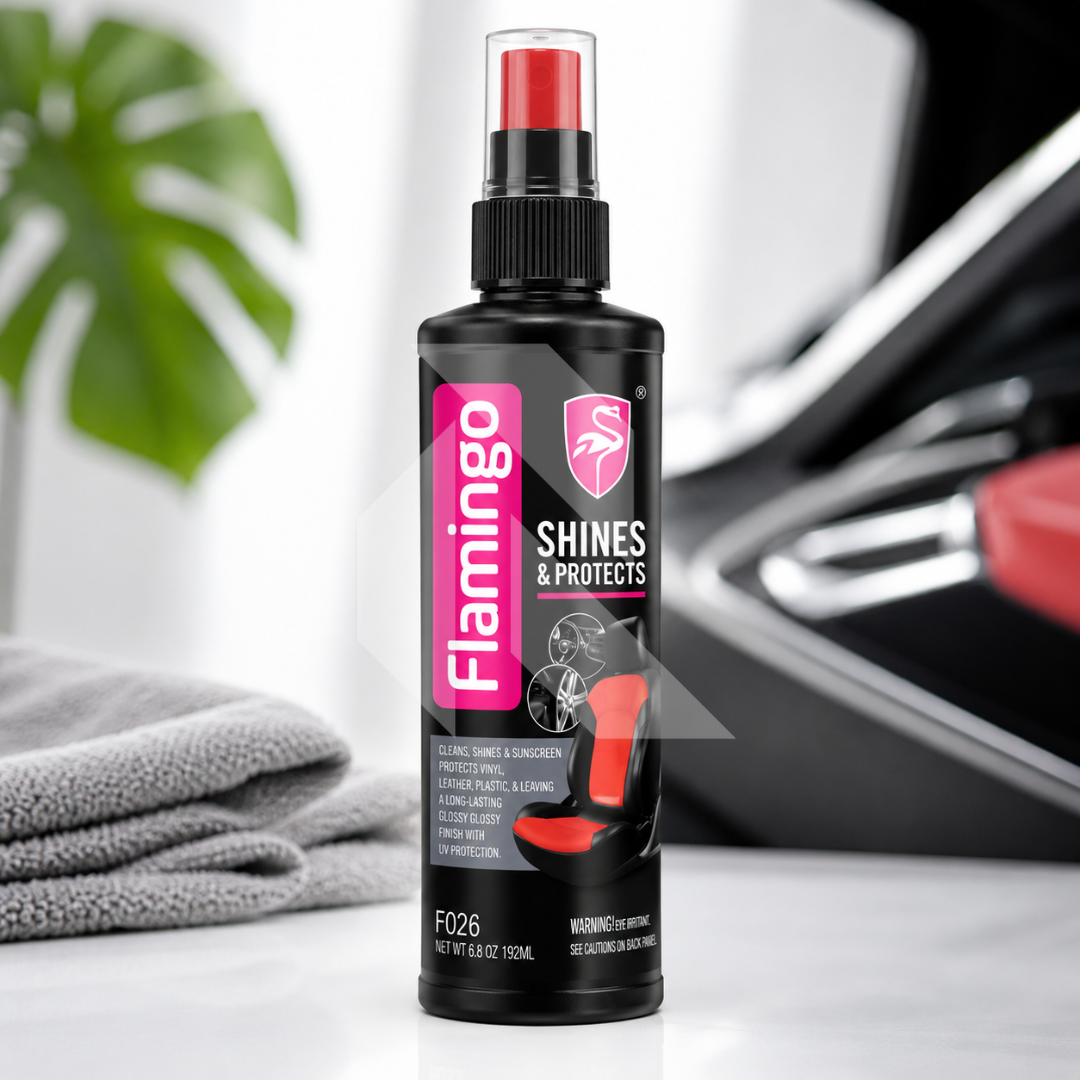 Flamingo Shine & Protectant Spray 118ml – Interior Plastic, Vinyl & Rubber Polish