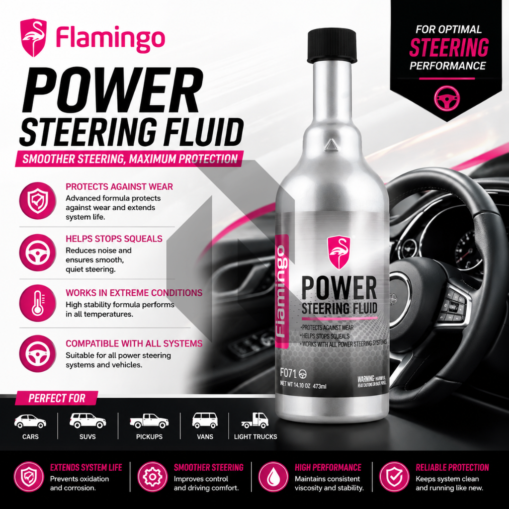 Flamingo Power Steering Fluid 473ML