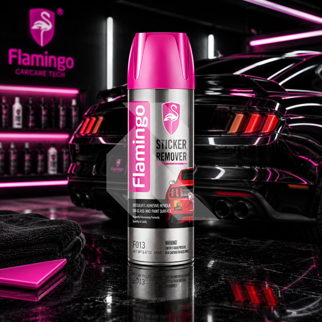 Flamingo Sticker Remover 450ml – Adhesive, Glue & Label Residue Remover Spray for Cars