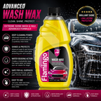 Flamingo Car Wash & Wax Shampoo 500ml – High Foam pH Balanced Car Cleaning Shampoo with Wax Protection