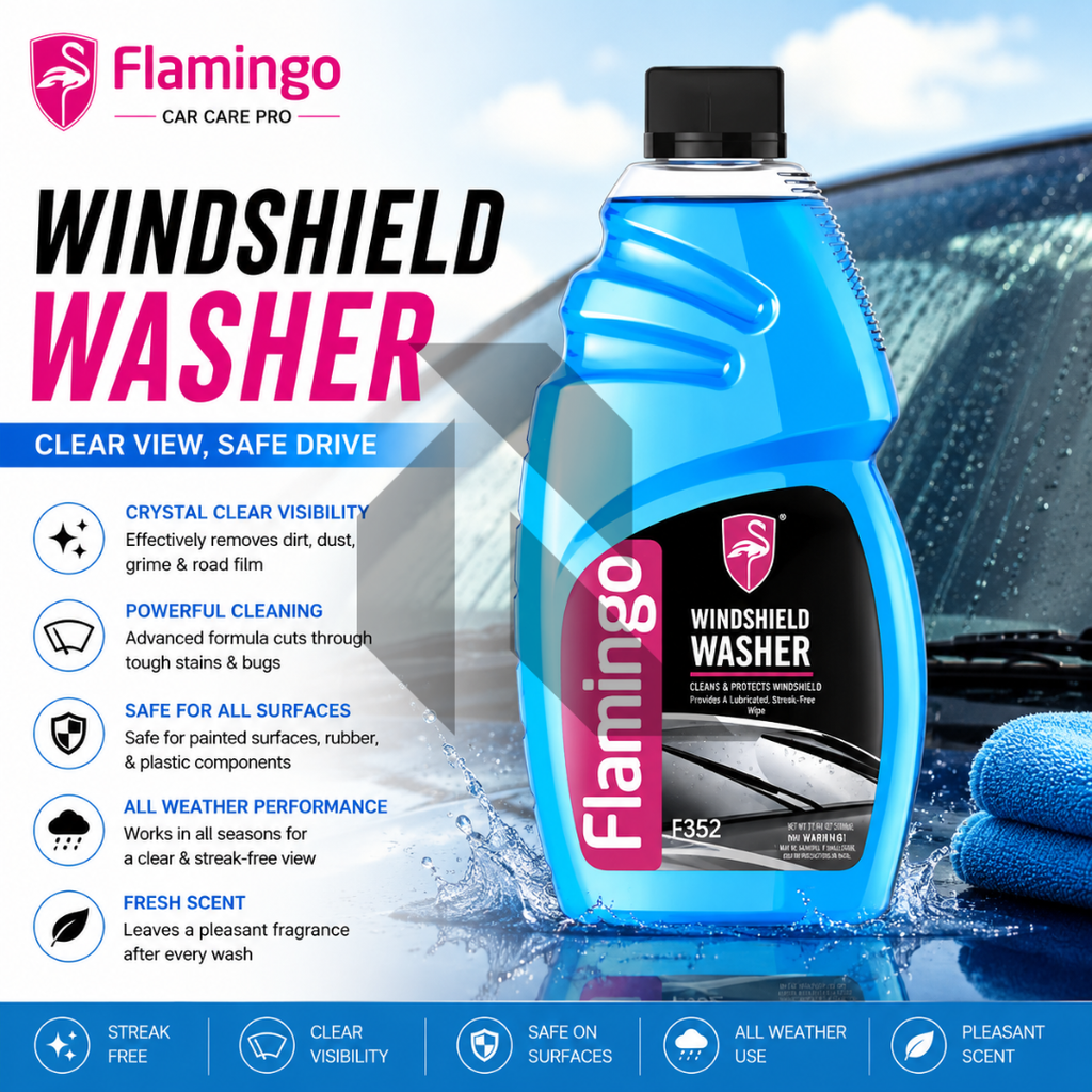 Flamingo Windshield Washer Fluid 500ml – Clear Streak-Free Visibility