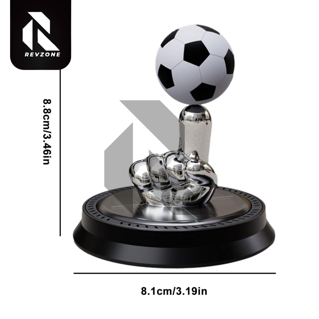 Solar Powered Rotating Football Car Dashboard Air Freshener – 360° Fragrance Diffuser
