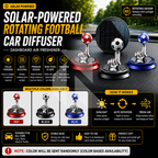 Solar Powered Rotating Football Car Dashboard Air Freshener – 360° Fragrance Diffuser