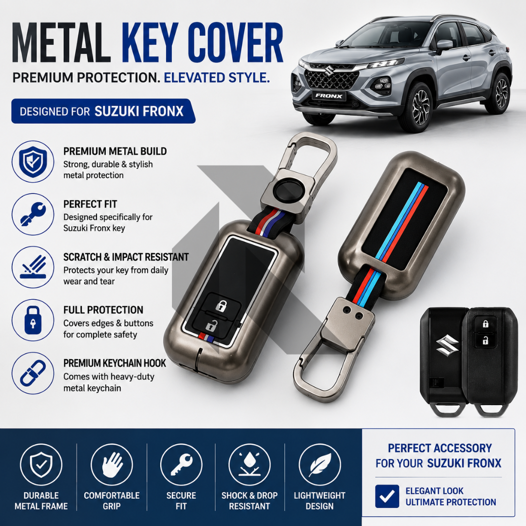 Suzuki Fronx GLX 2026 Metal Key Cover Premium Protective Case