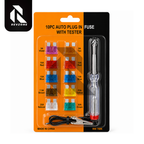 10PCS Automotive Blade Fuse Kit with Circuit Tester – Car Mini Plug-In Fuse Assortment Set