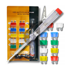 10PCS Automotive Blade Fuse Kit with Circuit Tester – Car Mini Plug-In Fuse Assortment Set