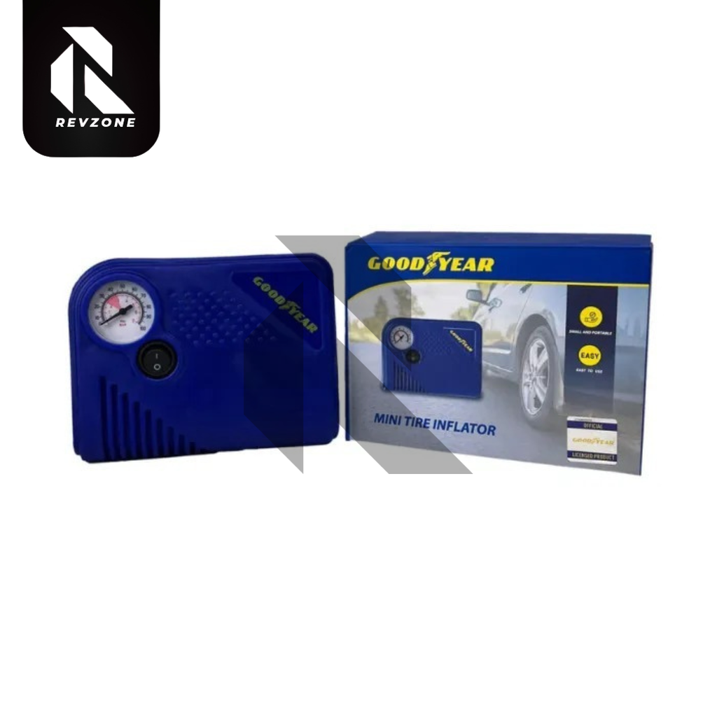 Goodyear Powerful Mini Tire Inflator 12V Portable Air Compressor for Car, Bike & Bicycle Tires