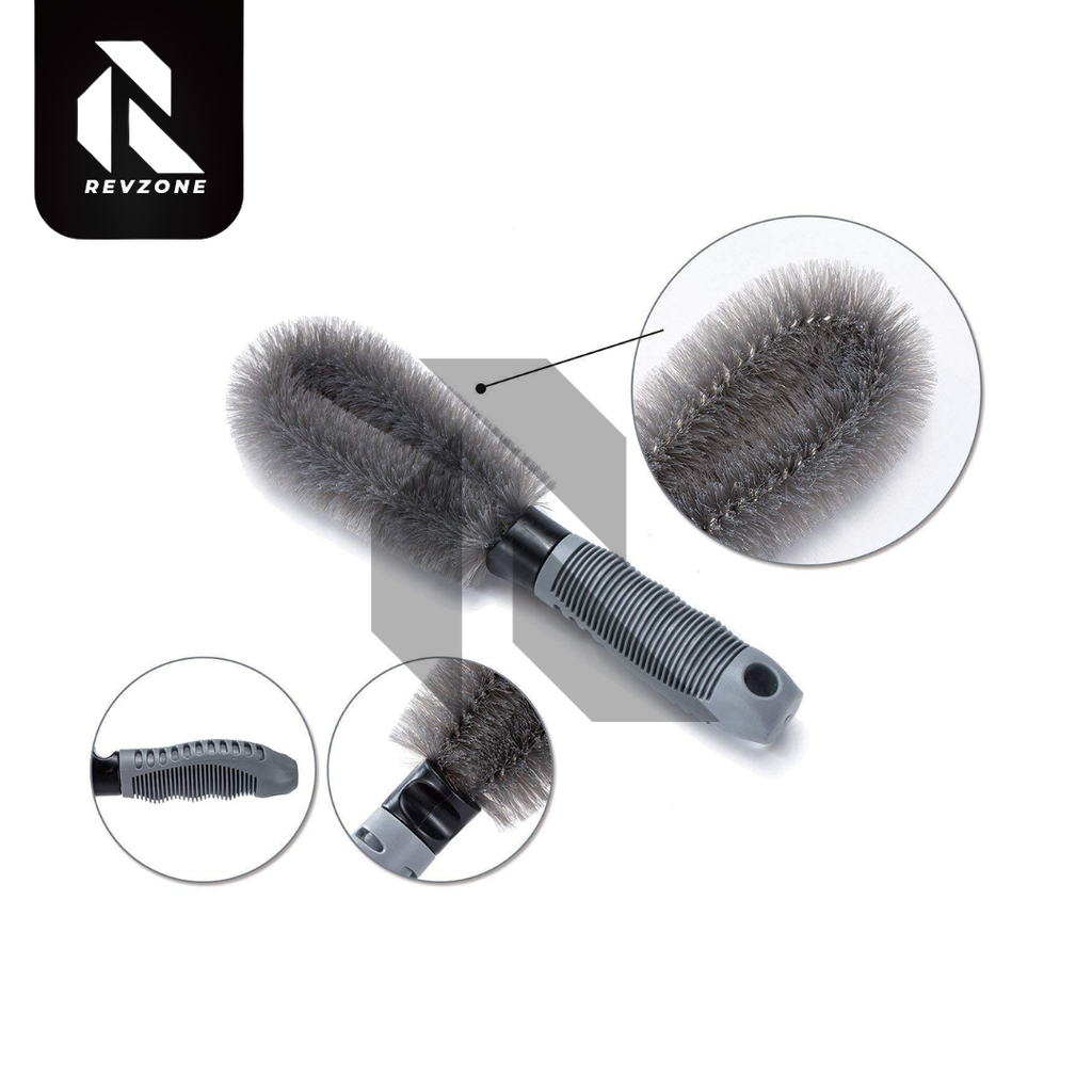 Auto Hub Car Alloy Wheels, Tires & Rims Cleaning Brush (Gray)
