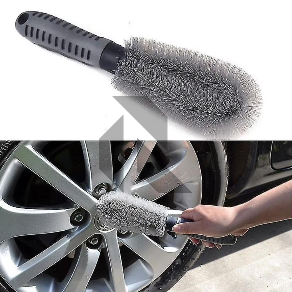 Auto Hub Car Alloy Wheels, Tires & Rims Cleaning Brush (Gray)