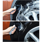 Tyre Cleaning Brush for Car – Long Bristles & Anti-Slip Handle (Gray)