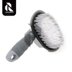 Tyre Cleaning Brush for Car – Long Bristles & Anti-Slip Handle (Gray)