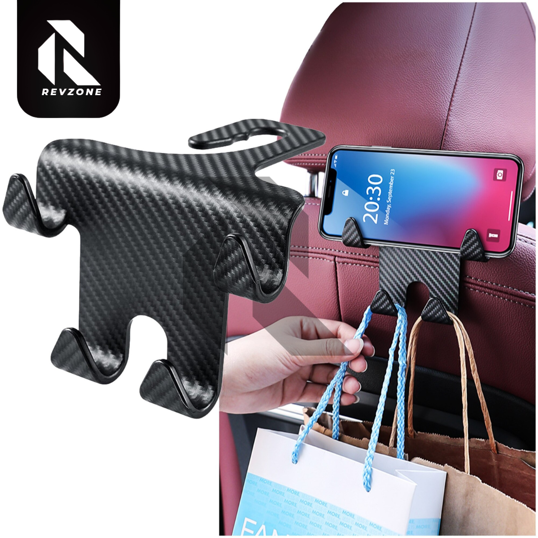 Universal Car Seat Back Hook Headrest Hanger – Bag, Purse & Clothes Holder Clip Main image