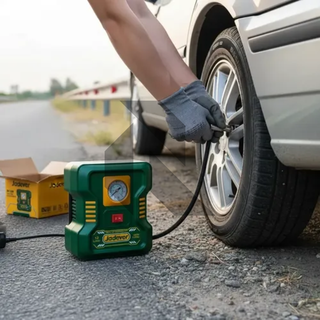 Jadever JDAAC501 12V Car Air Compressor – 150 PSI Portable Tire Inflator