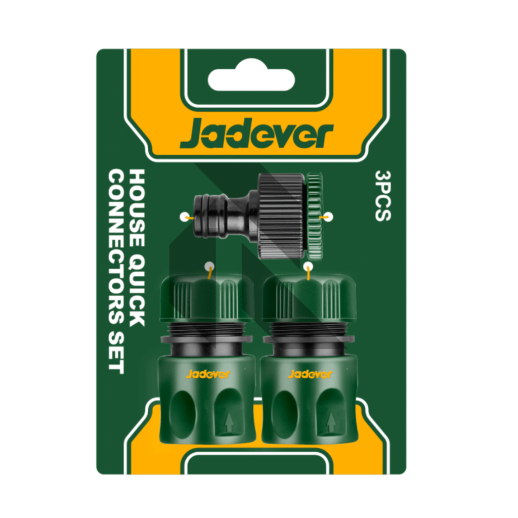 Jadever 3Pcs Fast Quick Hose Connector 1/2" ABS Plastic