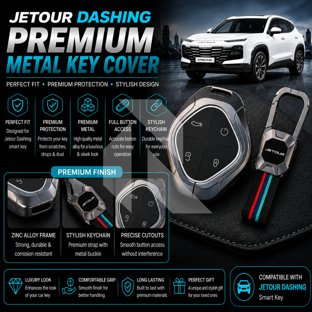 Jetour Dashing Metal Key Cover – Premium Protective Car Key Case