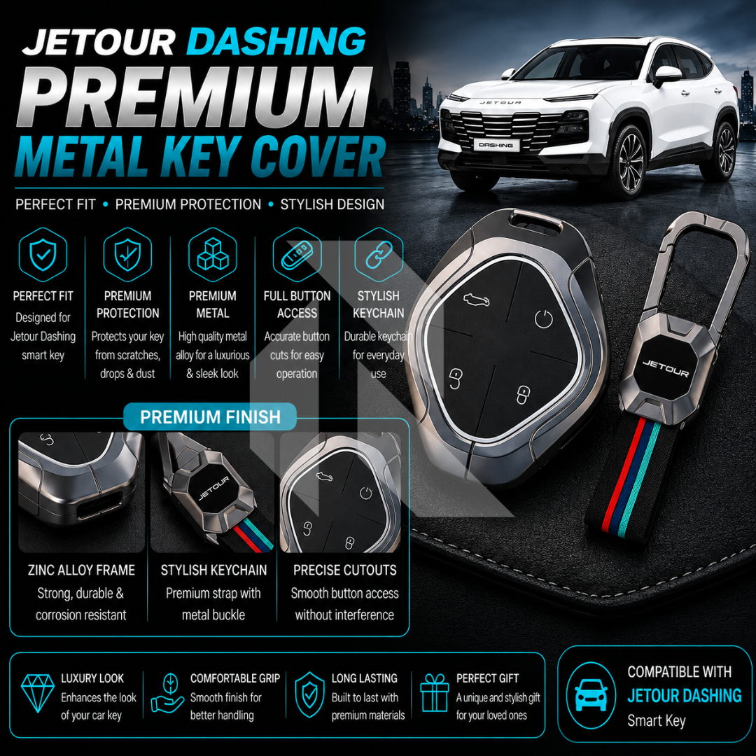 Jetour Dashing Metal Key Cover – Premium Protective Car Key Case