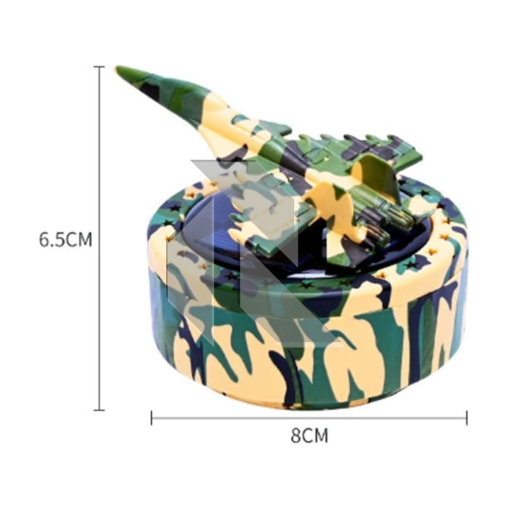 Fighter Jet Solar Car Dashboard Air Freshener – 360° Rotating Freshener with Premium Design