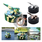Fighter Jet Solar Car Dashboard Air Freshener – 360° Rotating Freshener with Premium Design