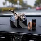 Fighter Jet Solar Car Dashboard Air Freshener – 360° Rotating Freshener with Premium Design