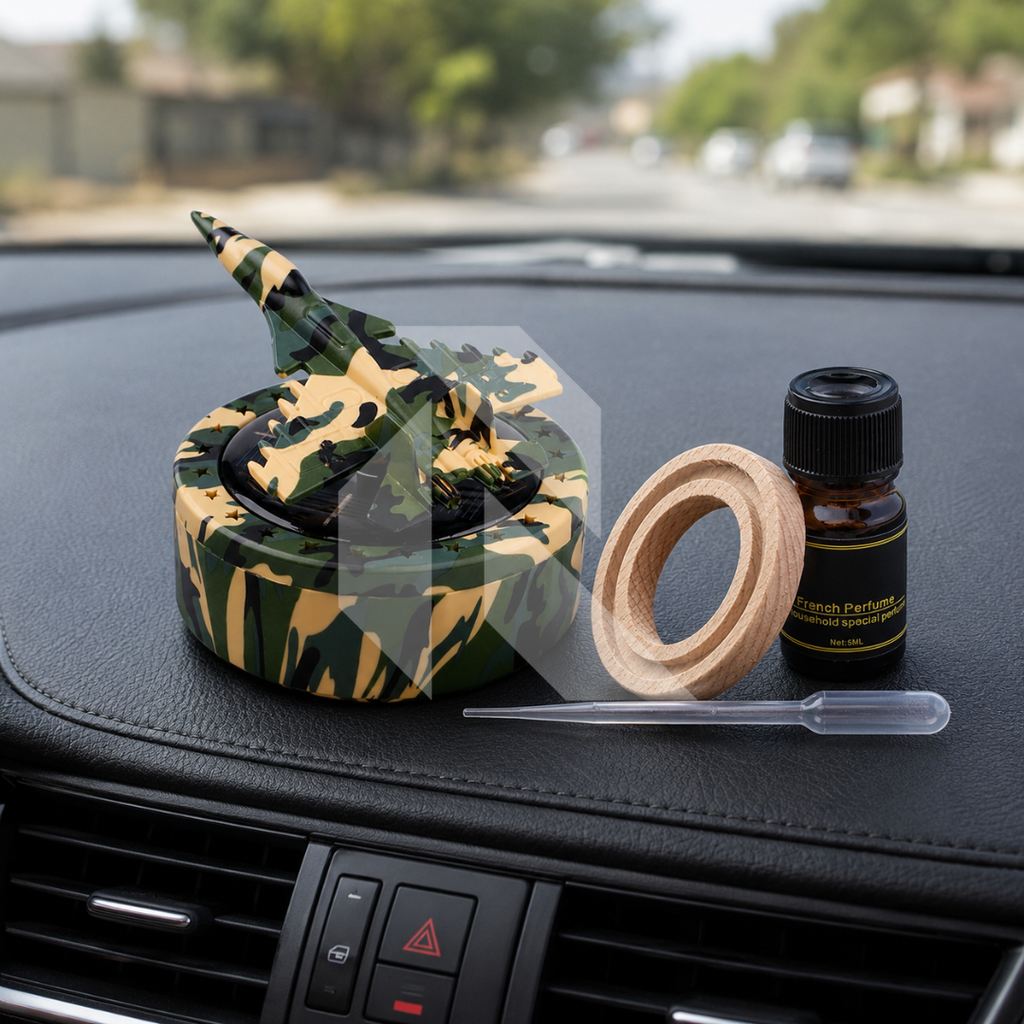 Fighter Jet Solar Car Dashboard Air Freshener – 360° Rotating Freshener with Premium Design