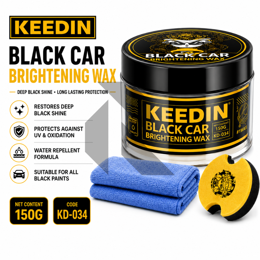 Keedin Black Car Brightening Wax 150G – Deep Black Shine & Long Lasting Paint Protection Wax