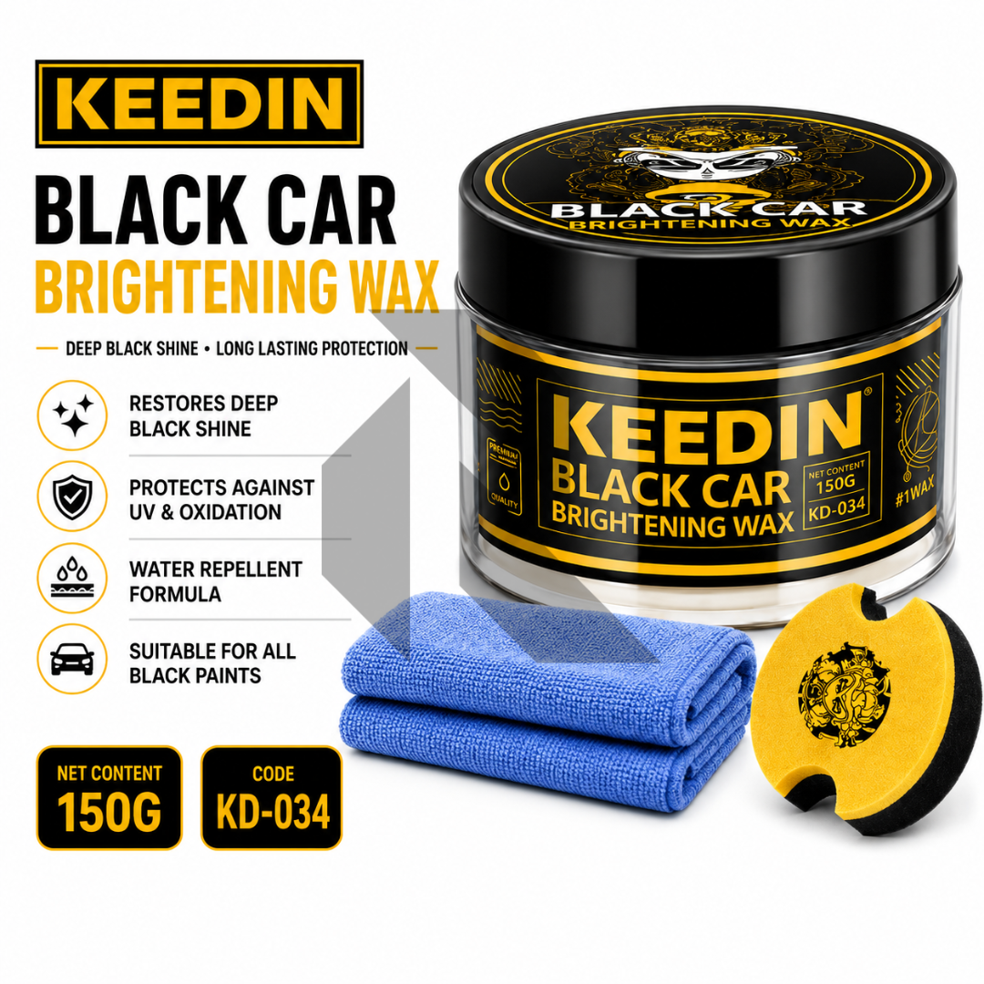 Keedin Black Car Brightening Wax 150G – Deep Black Shine & Long Lasting Paint Protection Wax