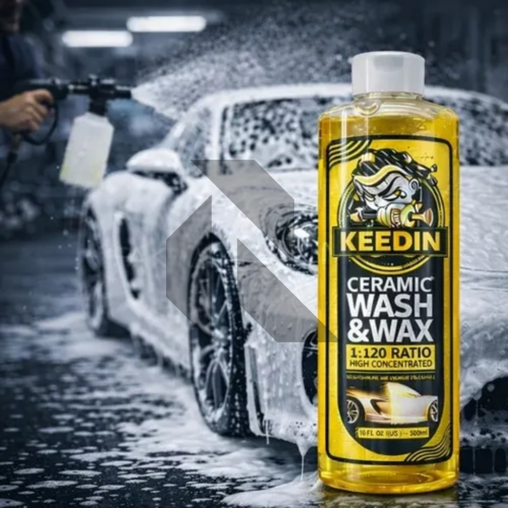 Keedin Ceramic Wash & Wax Car Shampoo 500ML – High Concentrated 1:120 Car Wash Shampoo