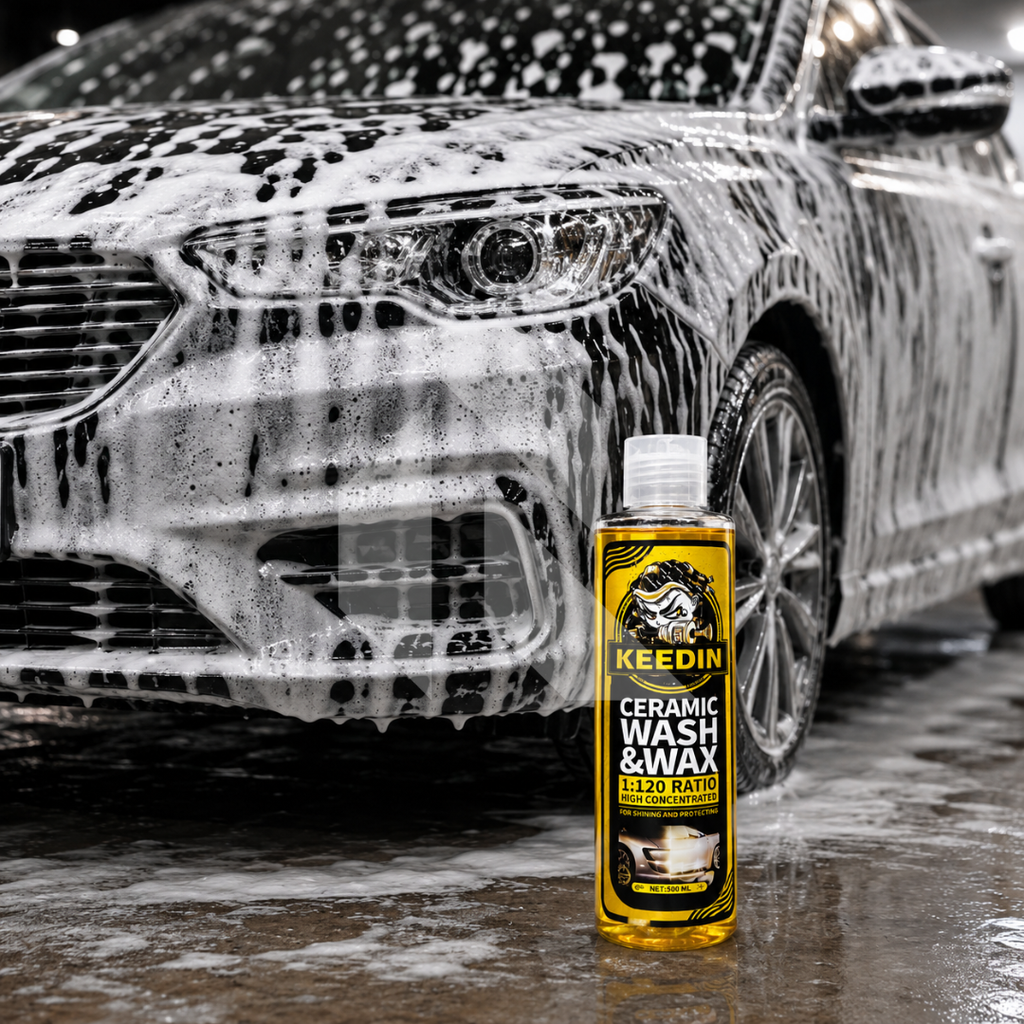 Keedin Ceramic Wash & Wax Car Shampoo 500ML – High Concentrated 1:120 Car Wash Shampoo