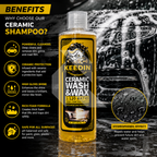 Keedin Ceramic Wash & Wax Car Shampoo 500ML – High Concentrated 1:120 Car Wash Shampoo