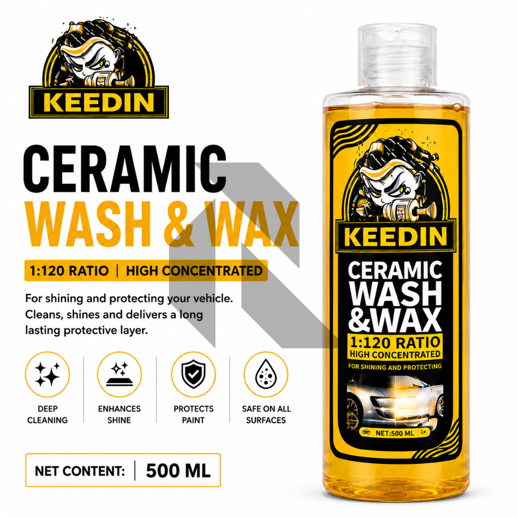Keedin Ceramic Wash & Wax Car Shampoo 500ML – High Concentrated 1:120 Car Wash Shampoo