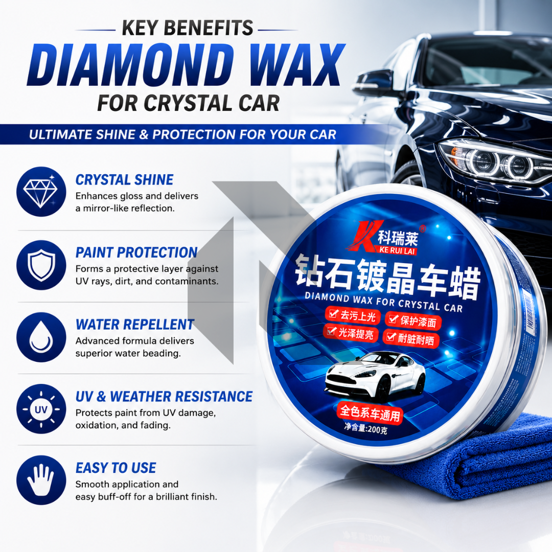 Diamond Crystal Car Wax 200g – High Gloss Paint Protection & Shine Wax