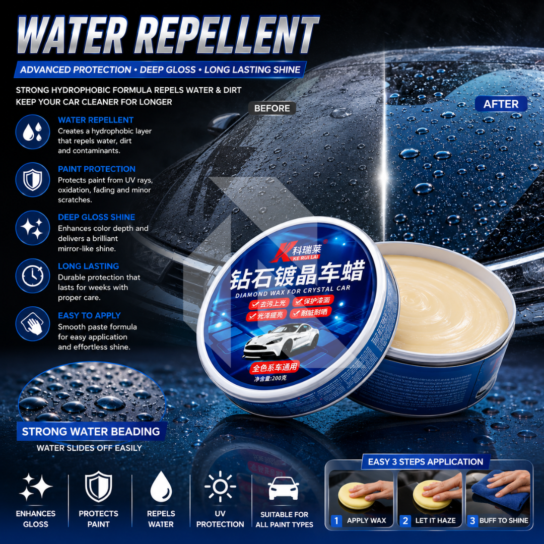Diamond Crystal Car Wax 200g – High Gloss Paint Protection & Shine Wax