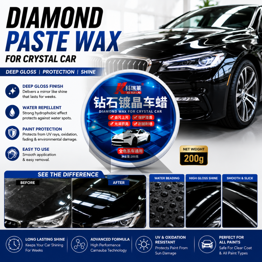 Diamond Crystal Car Wax 200g – High Gloss Paint Protection & Shine Wax