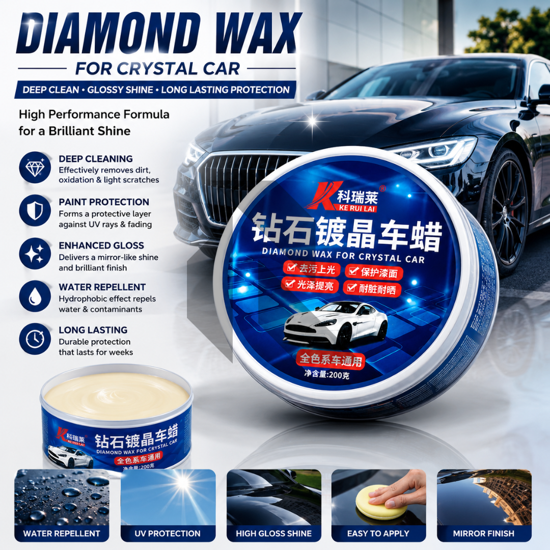 Diamond Crystal Car Wax 200g – High Gloss Paint Protection & Shine Wax