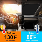 Car Windscreen Sun Shade Aluminium Foil – Universal Foldable Front Windshield Sunshade