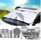 Car Windscreen Sun Shade Aluminium Foil – Universal Foldable Front Windshield Sunshade