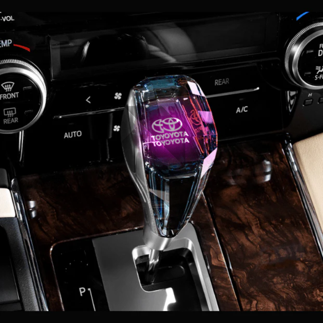 Universal Crystal Shape Gear Knob – LED Touch Activated Car Gear Shift Knob
