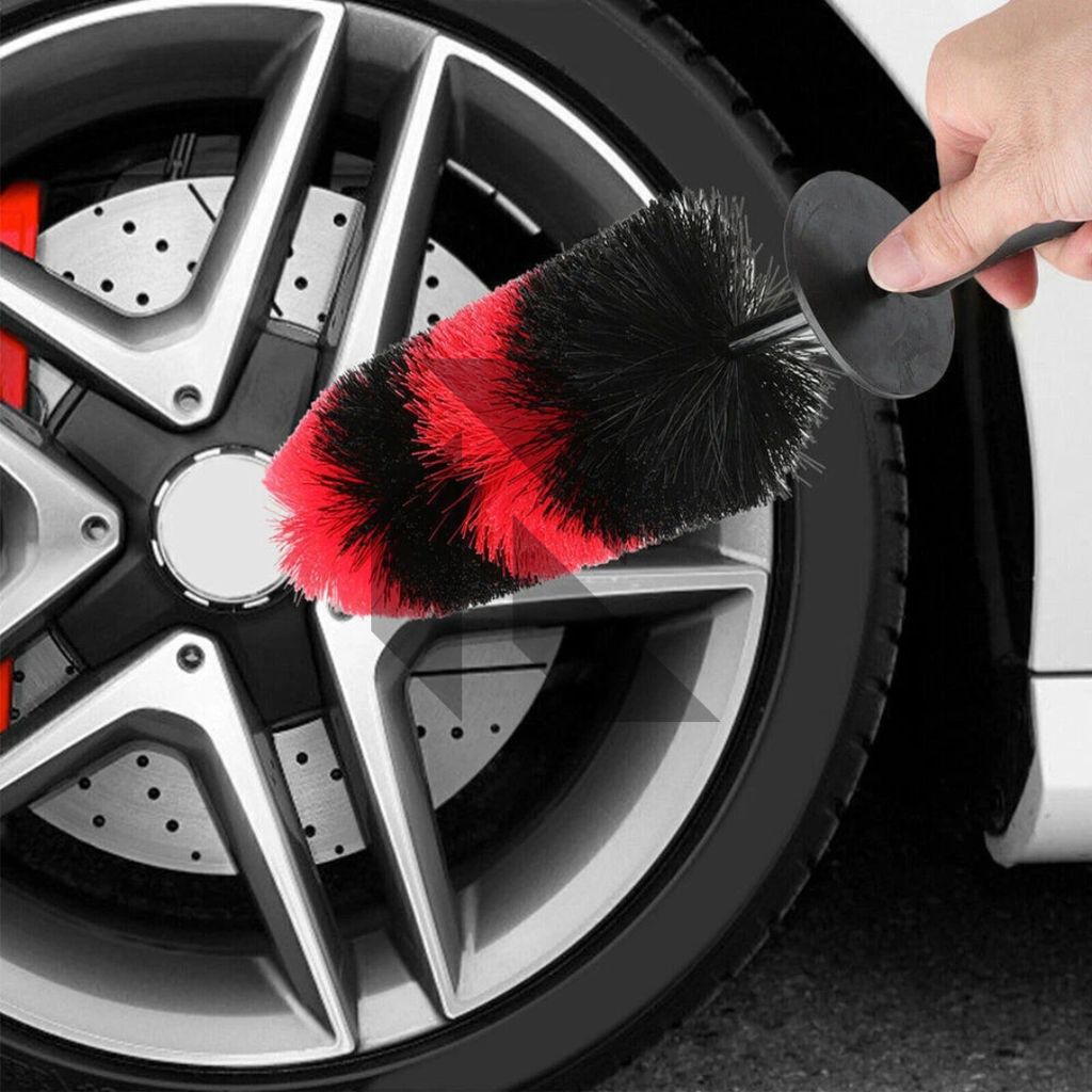Long Grip Car Wheel Brush – Multi-Purpose Rim, Tire & Engine Detailing Brush