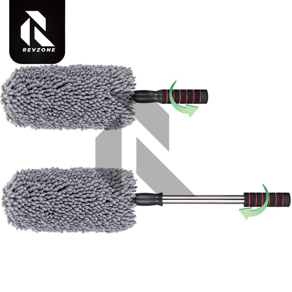 360° Microfiber Car Retractable Handle Duster – Extendable Soft Chenille Cleaning Brush