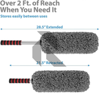 360° Microfiber Car Retractable Handle Duster – Extendable Soft Chenille Cleaning Brush