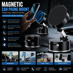 Compact & Foldable Magnetic Suction Phone Holder – Universal Car Dashboard & Windshield Mount