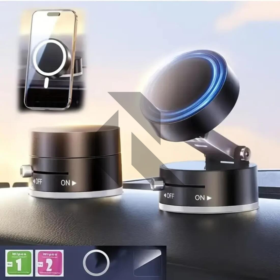 Compact & Foldable Magnetic Suction Phone Holder – Universal Car Dashboard & Windshield Mount