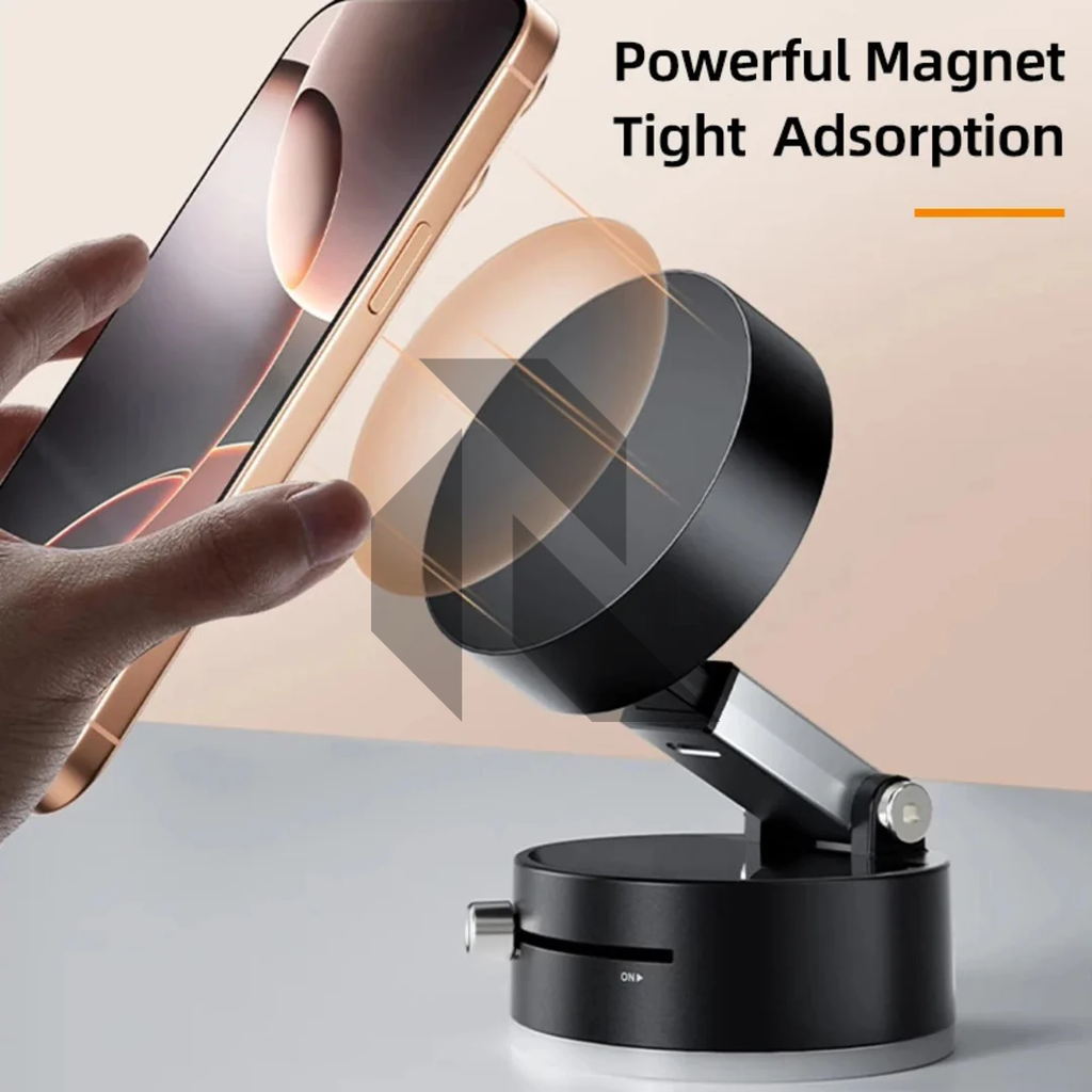 Compact & Foldable Magnetic Suction Phone Holder – Universal Car Dashboard & Windshield Mount