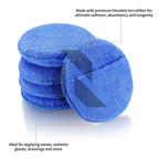 Soft Microfiber Wax Applicator Pad with Finger Pocket – Premium Car Polish & Wax Applicator