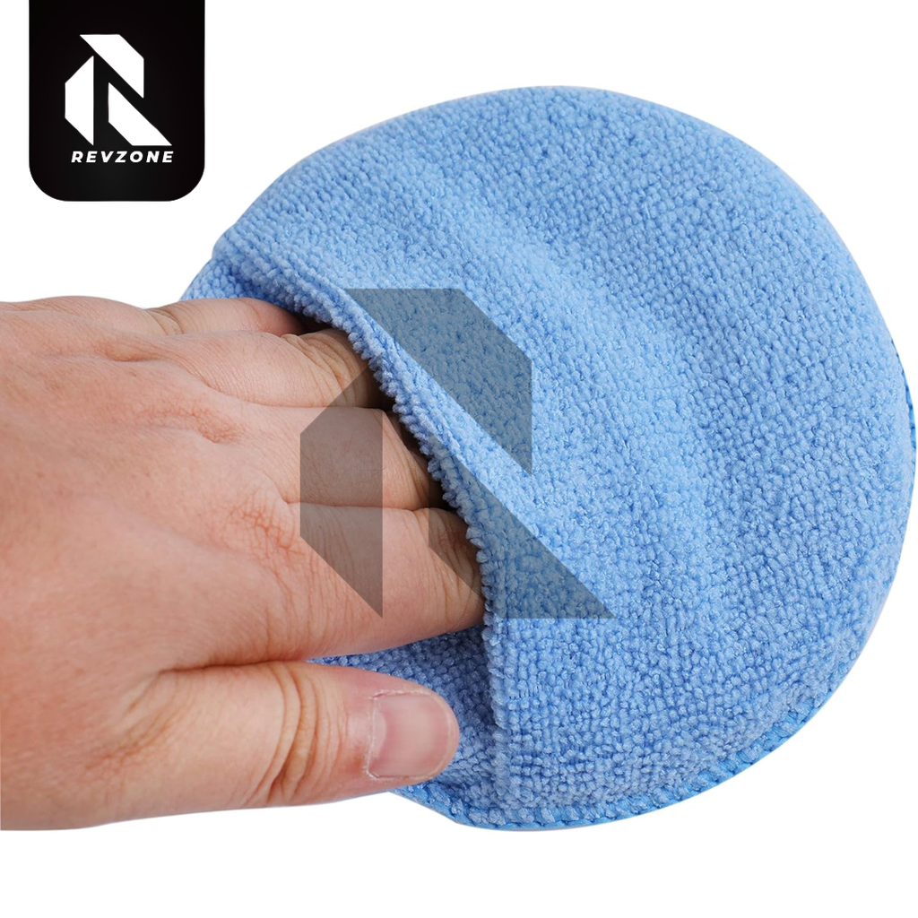 Soft Microfiber Wax Applicator Pad with Finger Pocket – Premium Car Polish & Wax Applicator