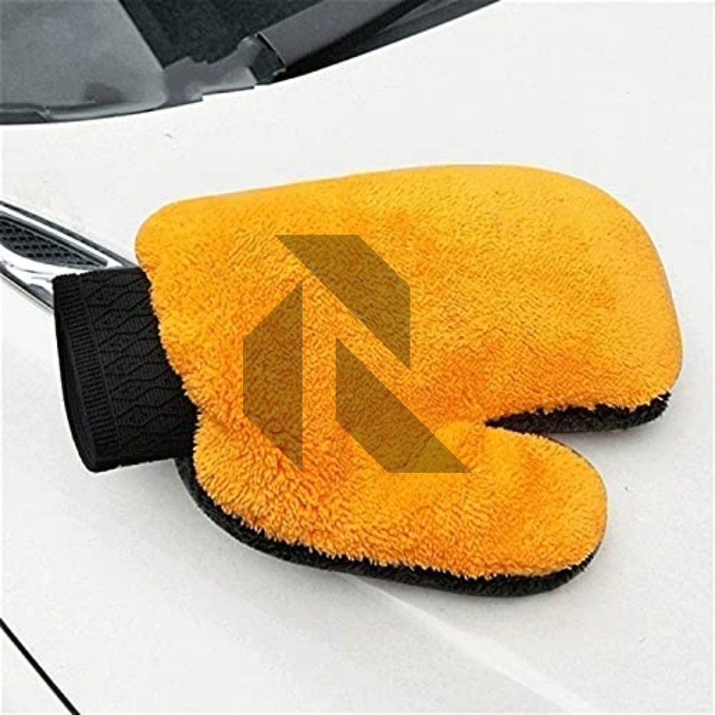 Soft Coral Fleece Double-Sided Car Washing Gloves – Ultra Soft Scratch-Free Wash Mitt