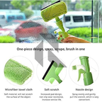 Spray Window Cleaning Tool with Built-in Water Sprayer & Microfiber Squeegee