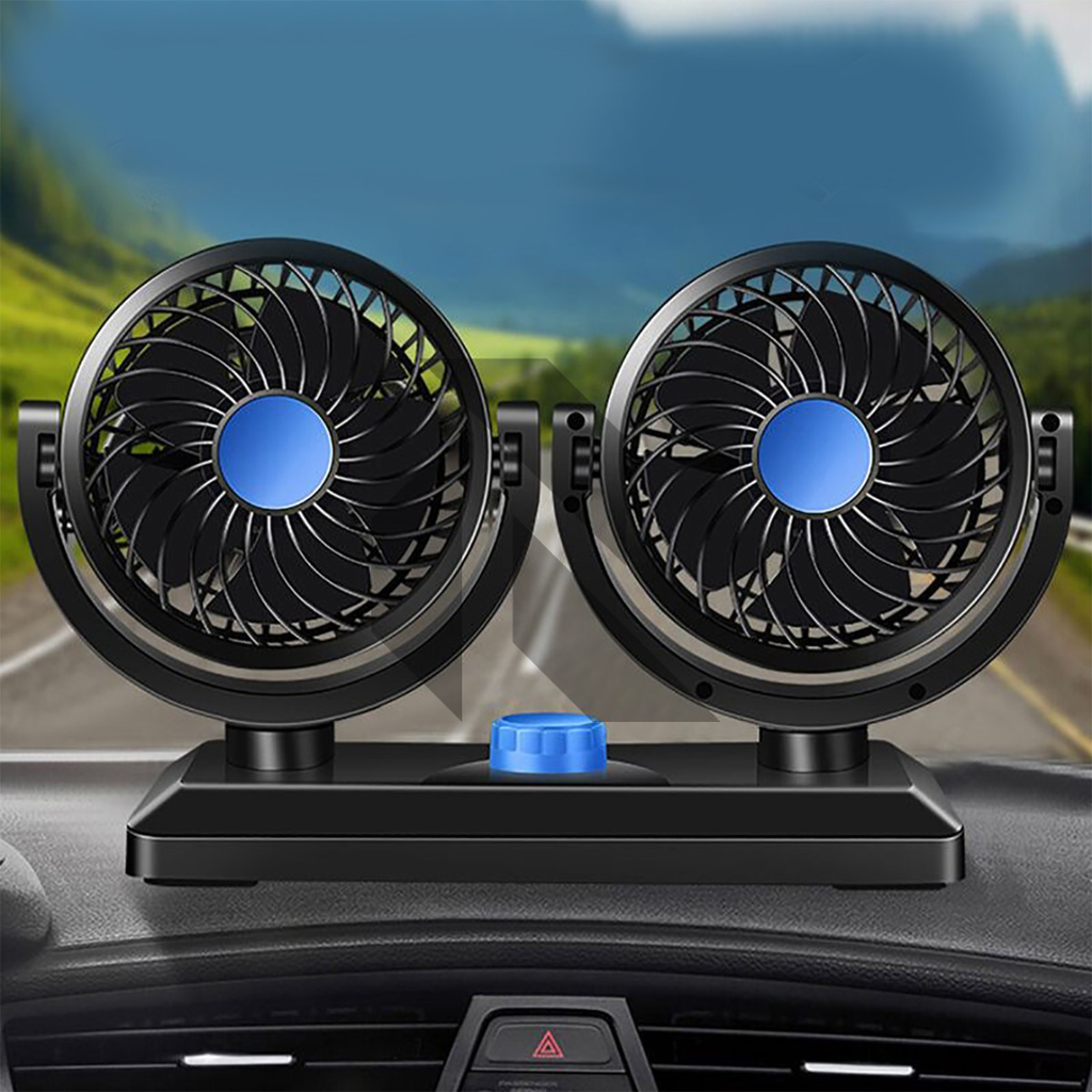 Mitchell Mars-304 Dual Head Car Cooling Fan – 12V Double Head Dashboard Fan
