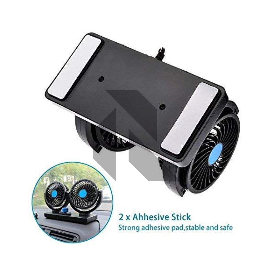 Mitchell Mars-304 Dual Head Car Cooling Fan – 12V Double Head Dashboard Fan