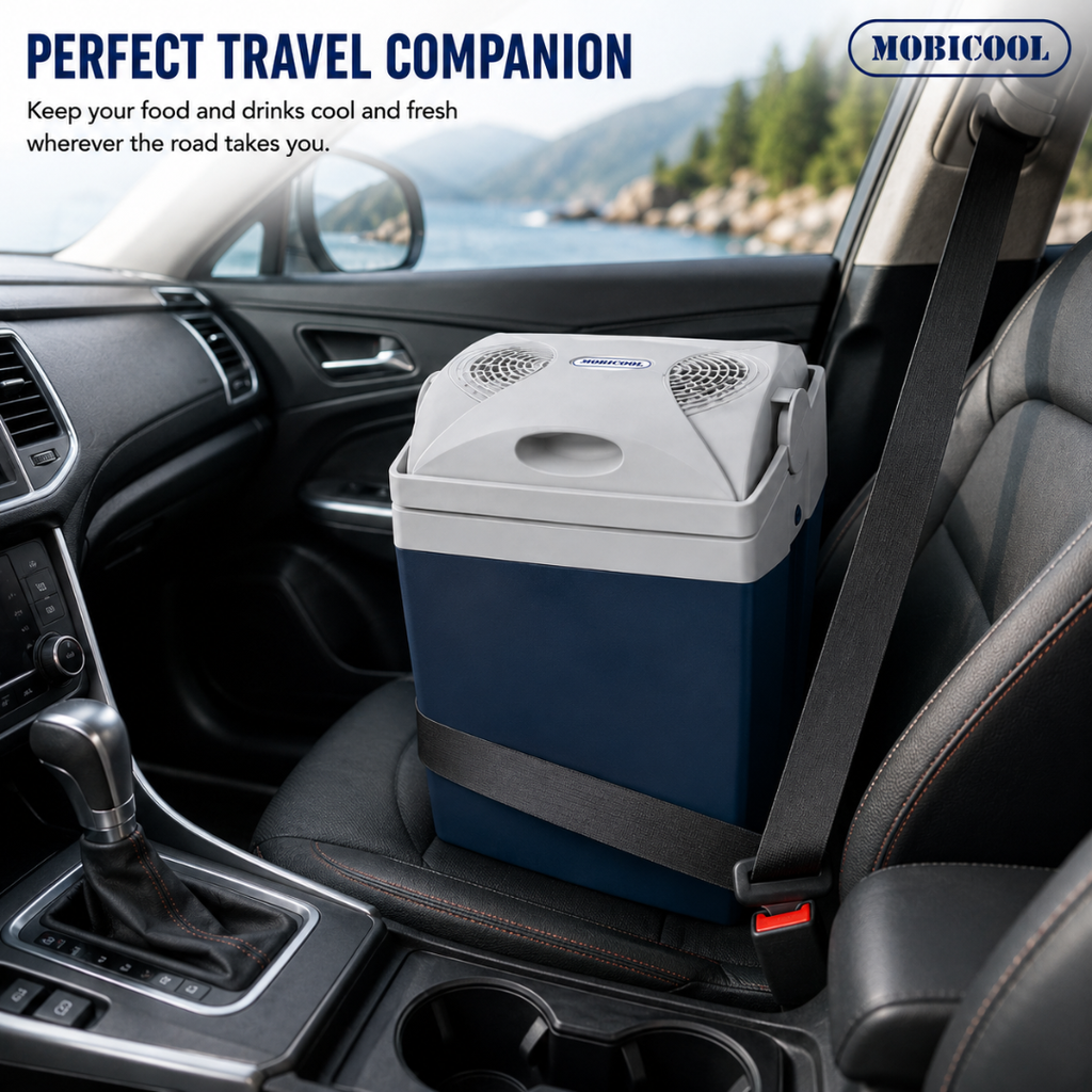Mobicool 10L Portable Car Fridge 12V Electric Cooler Box for Car Travel, Camping & Road Trips